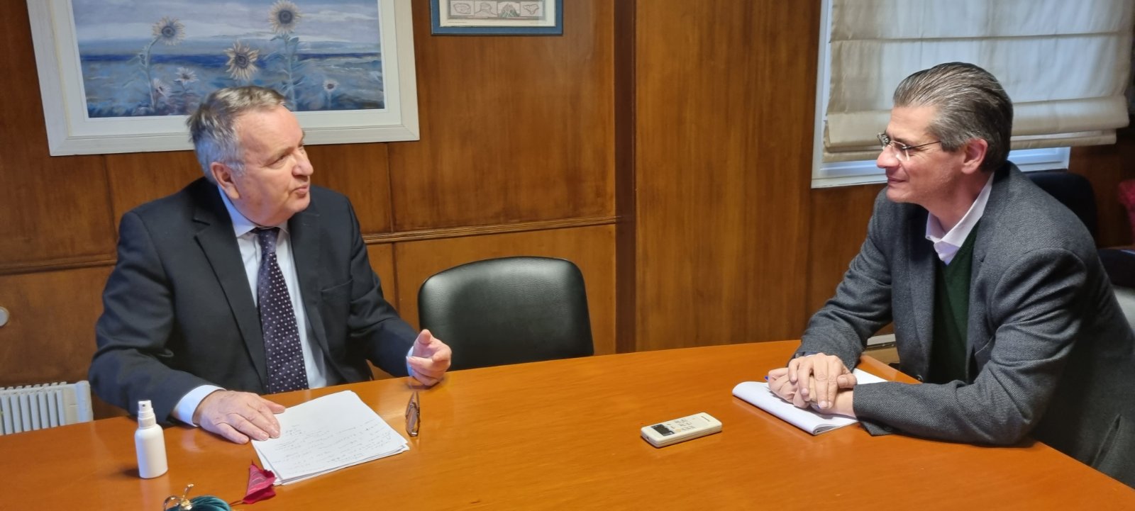 Ο βουλευτής Πέλλας, Γ. Καρασμάνης παρακολουθεί την εξέλιξη κατασκευής των δασικών έργων στο Νομό μας